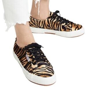 Superga Zebra Velvet Low Top Women's Sneakers Size 6